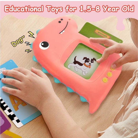 Fullware Talking Flash Cards w 448 Sights WordsDinosaur🦕PocketSpeechToddlersToy - Picture 5 of 9